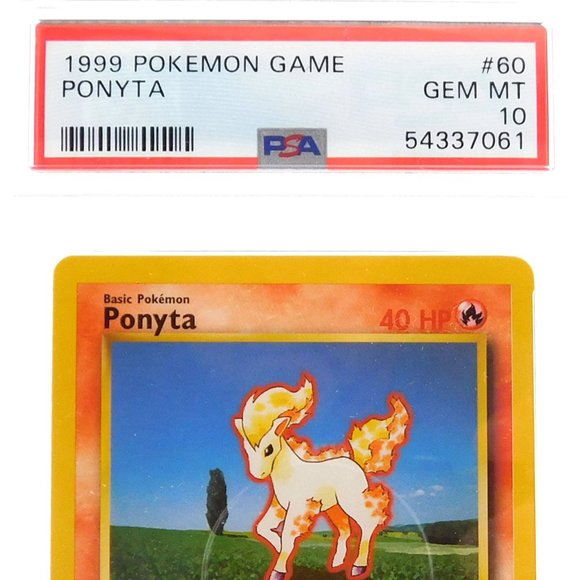 1999 Pokemon Base Set Unlimited #60 Ponyta PSA 10 GEM MINT - Picture 3 of 3